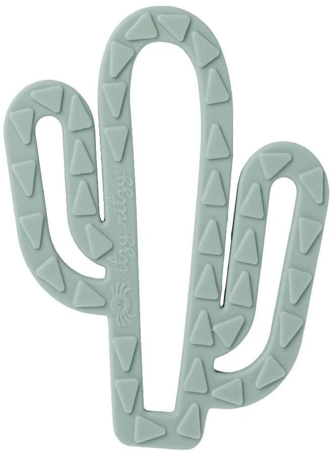 Itzy Ritzy Silicone Baby Teether - BPA-Free Infant Teether with Easy-to-Hold Design and Textured Back Side to Massage and Soothe Sore, Swollen Gums, Cactus