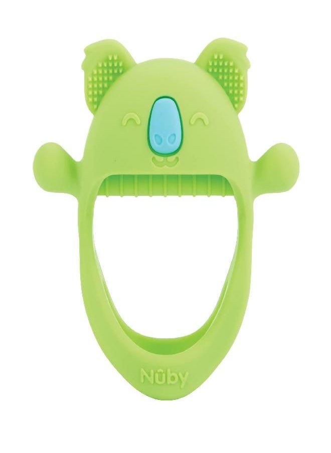 Nuby Silicone Wrist Teething Mitten - BPA-Free Teether Ring - 3+ Months - Koala