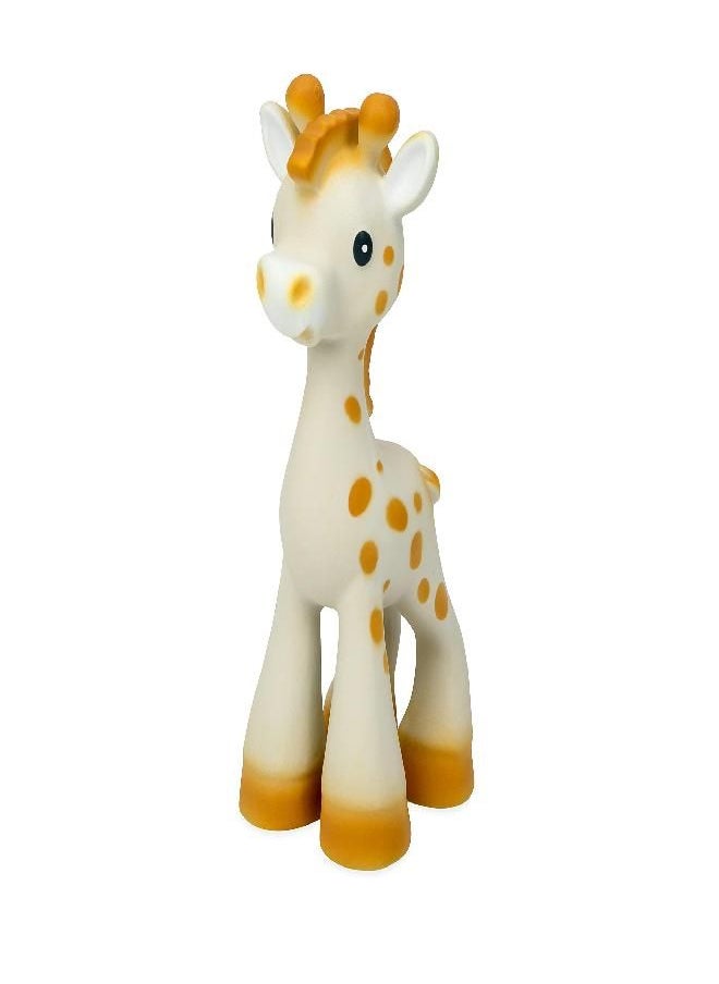 Nuby Jackie The Giraffe Super Soft Teether Toy with Squeaker, 100% Natural Rubber