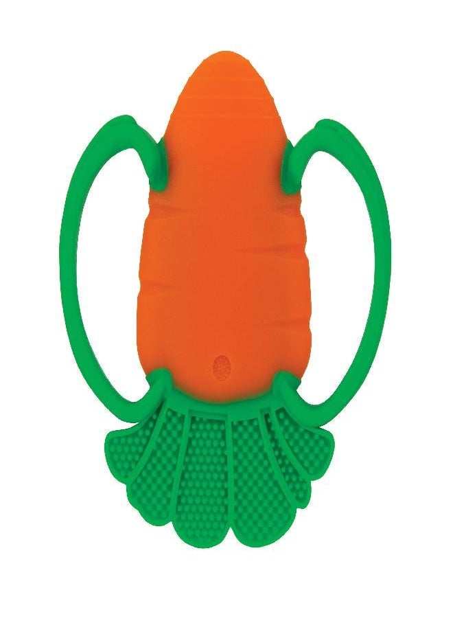 Nuby Veggie Teether for Teething Relief - Soft BPA-Free Baby Teething Toy - 3+ Months - Carrot