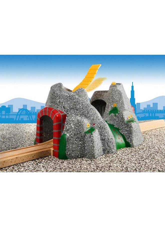 World - 33481 Adventure Tunnel - Interactive Toy Train Accessory For Kids | Enhances Motor Skills | Compatible With All Brio Train Sets | Fsc-Certified Beech Wood | Ideal For Ages 3 And Up