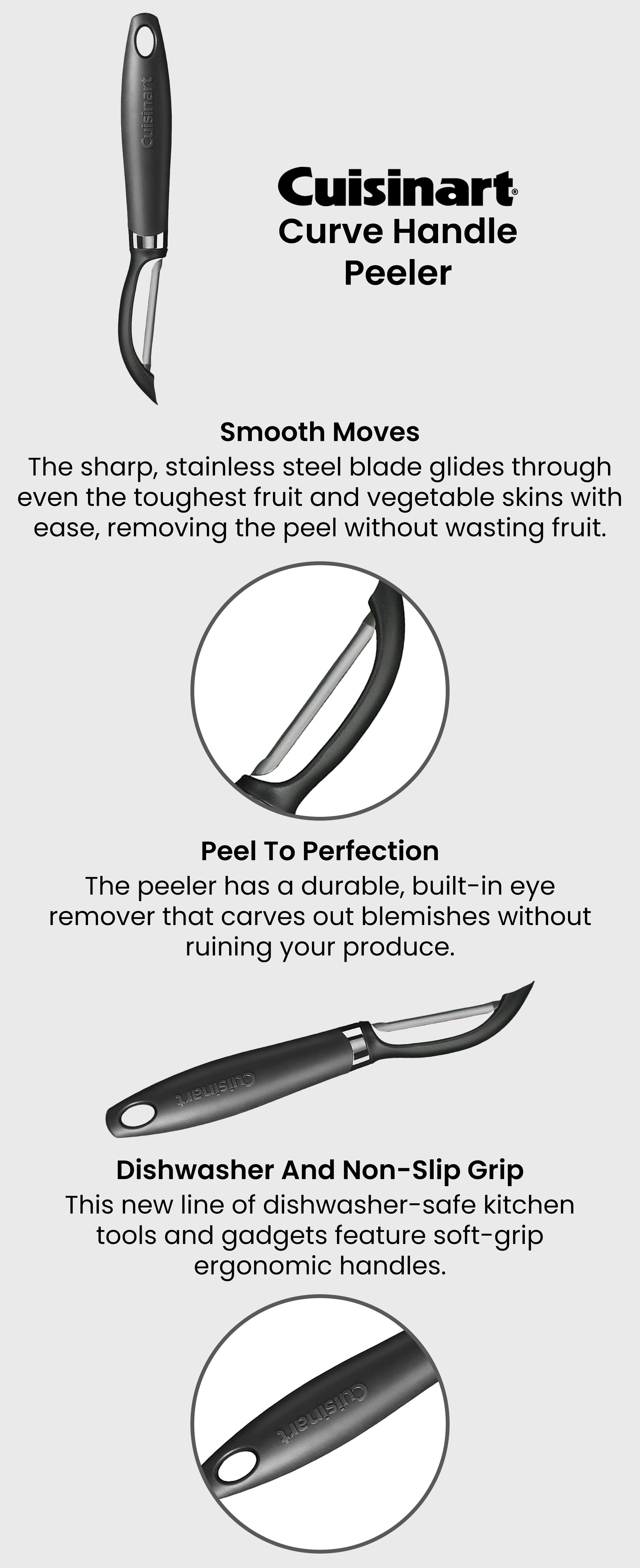 Curve Handle Peeler Black/Silver