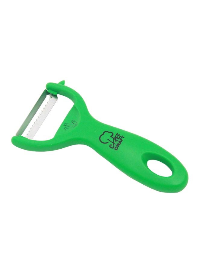 Stainless Steel Peeler Green/Silver 5.5inch