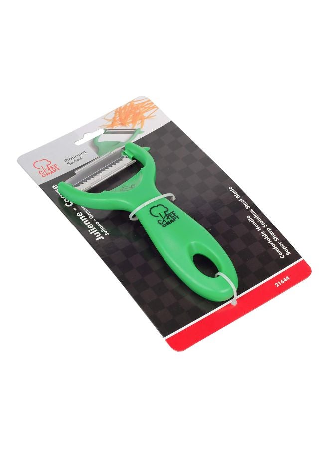 Stainless Steel Peeler Green/Silver 5.5inch