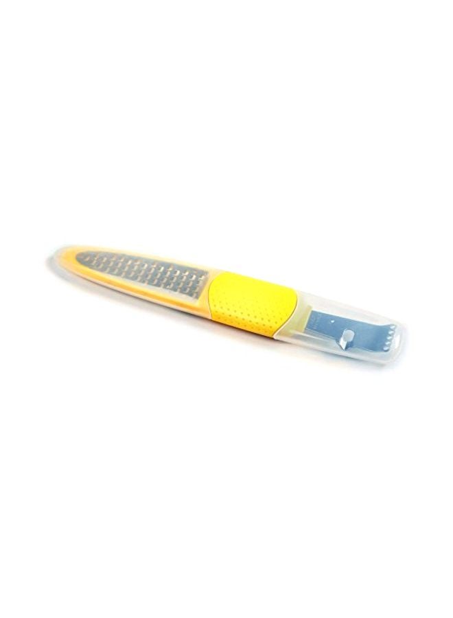 Stainless Steel Grater Yellow/Blue 7.5x1.25x0.5inch