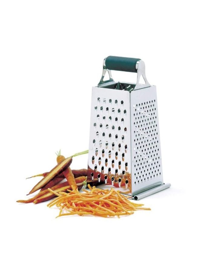 Stainless Steel Grater With Catcher Silver 10inch