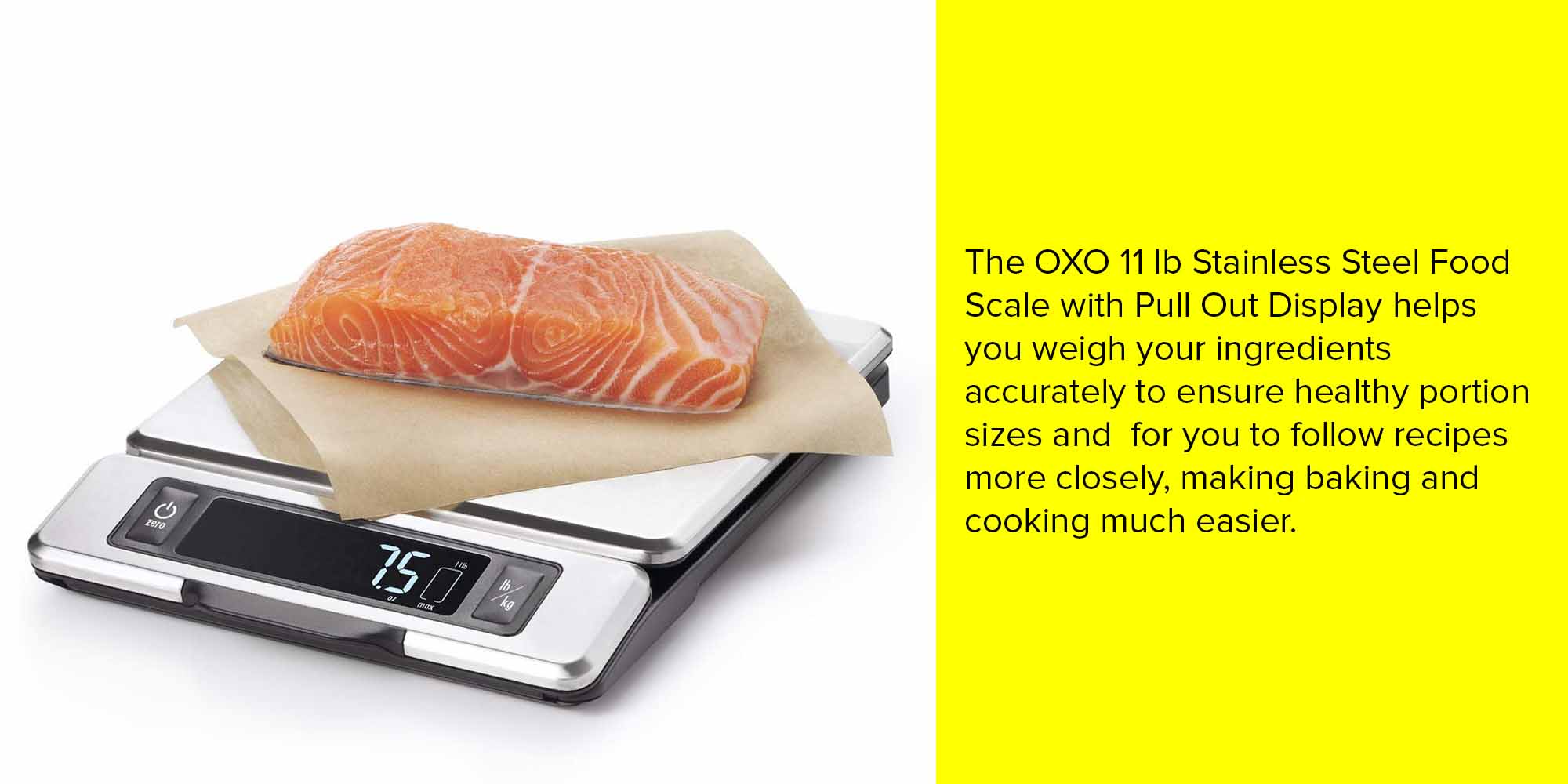 Stainless Steel Food Weighing Scale White 500grams