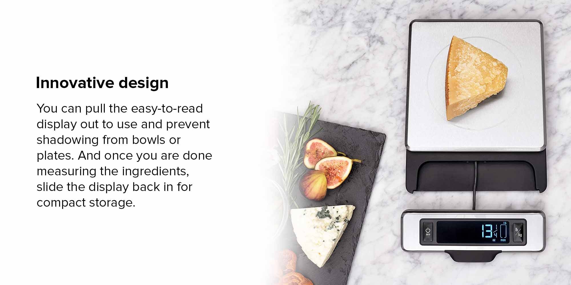 Stainless Steel Food Weighing Scale White 500grams