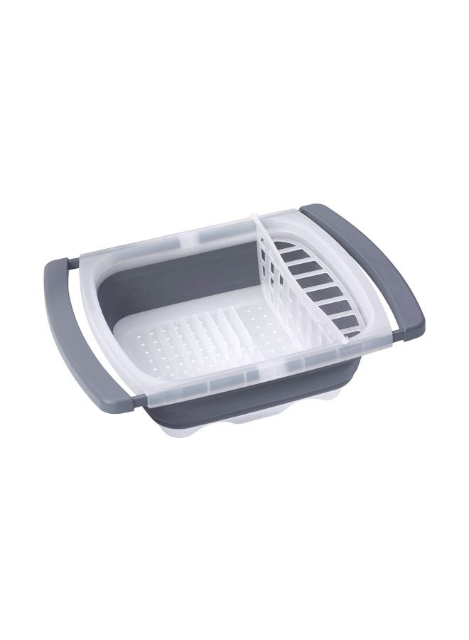 Progressive Collapsible Over Folding Drainer Grey/White 16.5x12.25inch