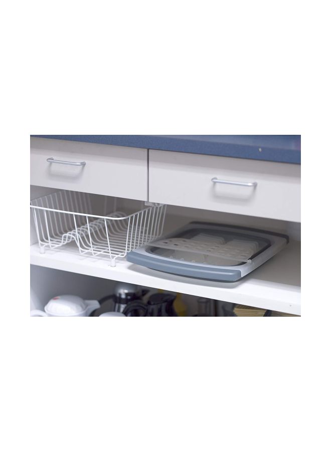 Progressive Collapsible Over Folding Drainer Grey/White 16.5x12.25inch
