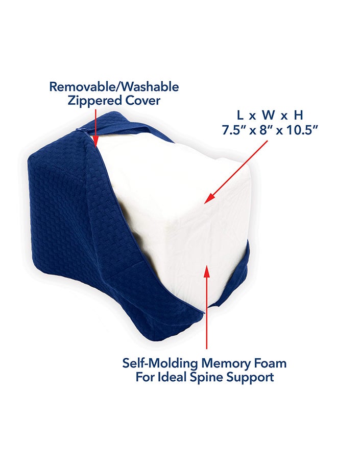 Side Sleeper Knee Pillow Blue