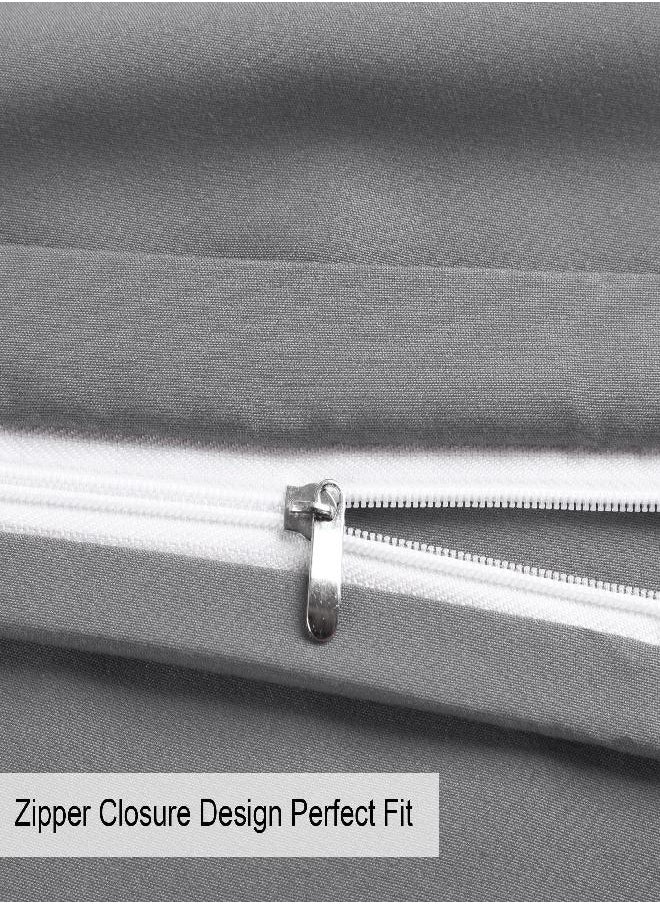 uxcell 2 Pack Pillow Cases Soft 1800 Series Microfiber Pillowcases Set with Zipper Queen(20