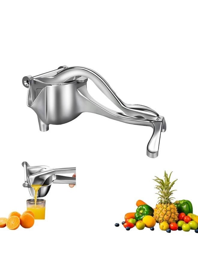 Triangle Diversion Nozzle Manual Fruit Juicer Silver，Lemon Squeezer Citrus Juicer Hand Press Heavy Duty Fruit Juicer Lemon Juicer Orange Lime Presser