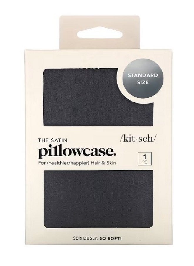 The Satin Pillowcase Standard Size Charcoal 1 Pillowcase