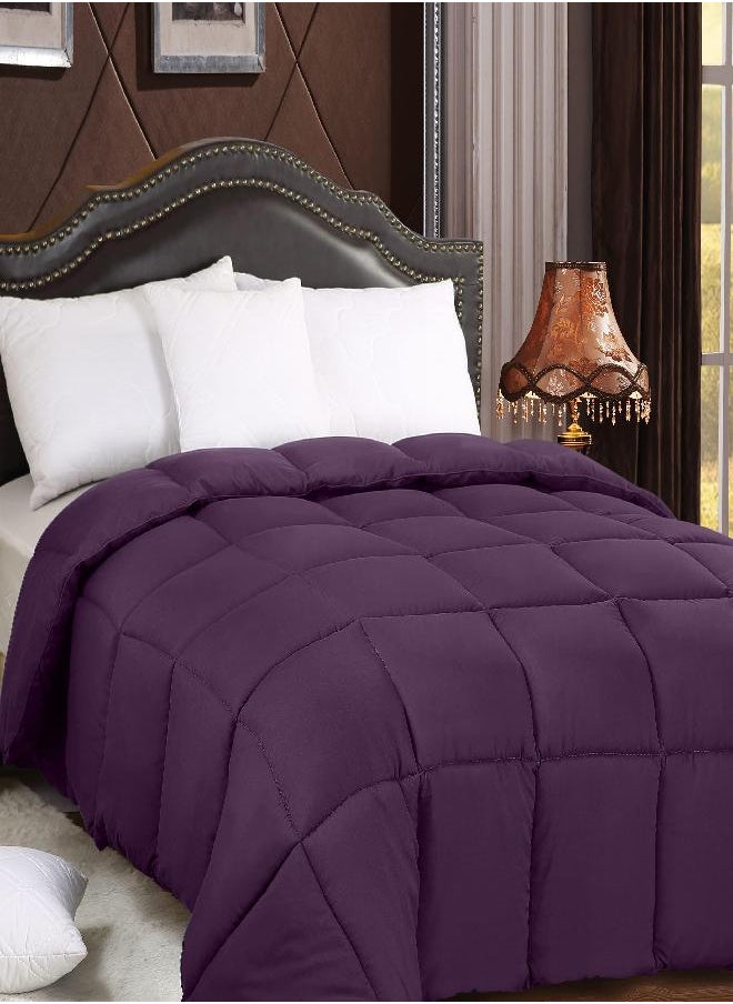 Utopia Bedding All Season 250 GSM Comforter - Plush Siliconized Fiberfill Comforter King Size - Box Stitched (King/Cal King, Plum)