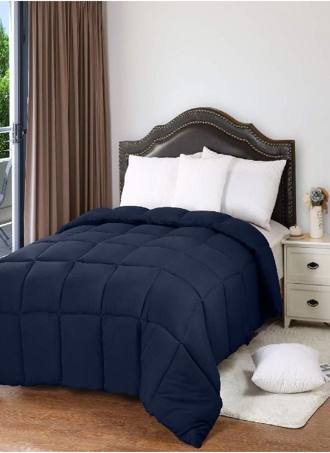 Utopia Bedding All Season 250 GSM Comforter - Plush Siliconized Fiberfill Comforter King Size - Box Stitched (King/Cal King, Navy)