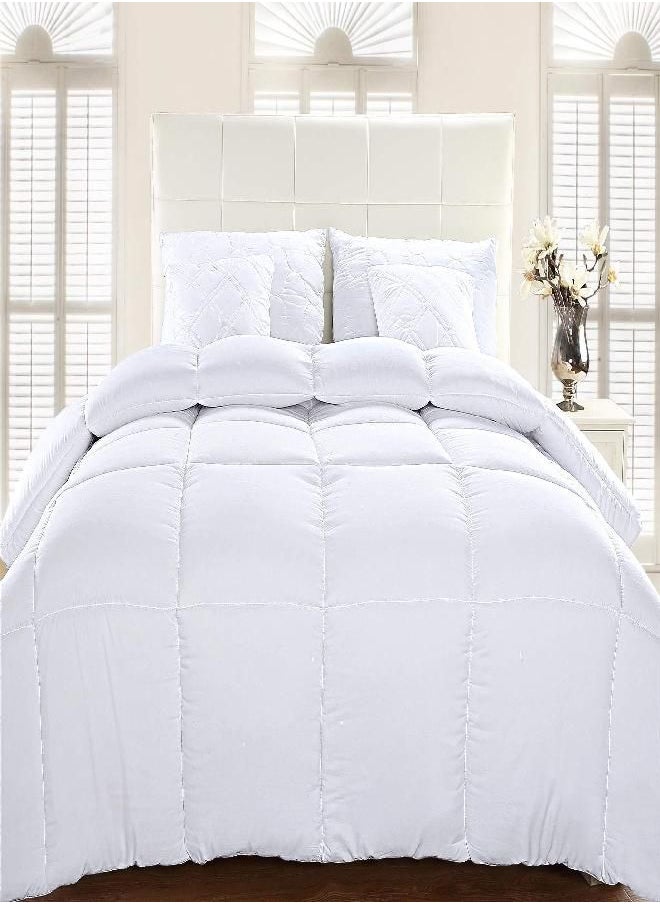 Utopia Bedding Comforter Duvet Insert - Quilted Comforter with Corner Tabs - Box Stitched Down Alternative Comforter (Twin XL, White)