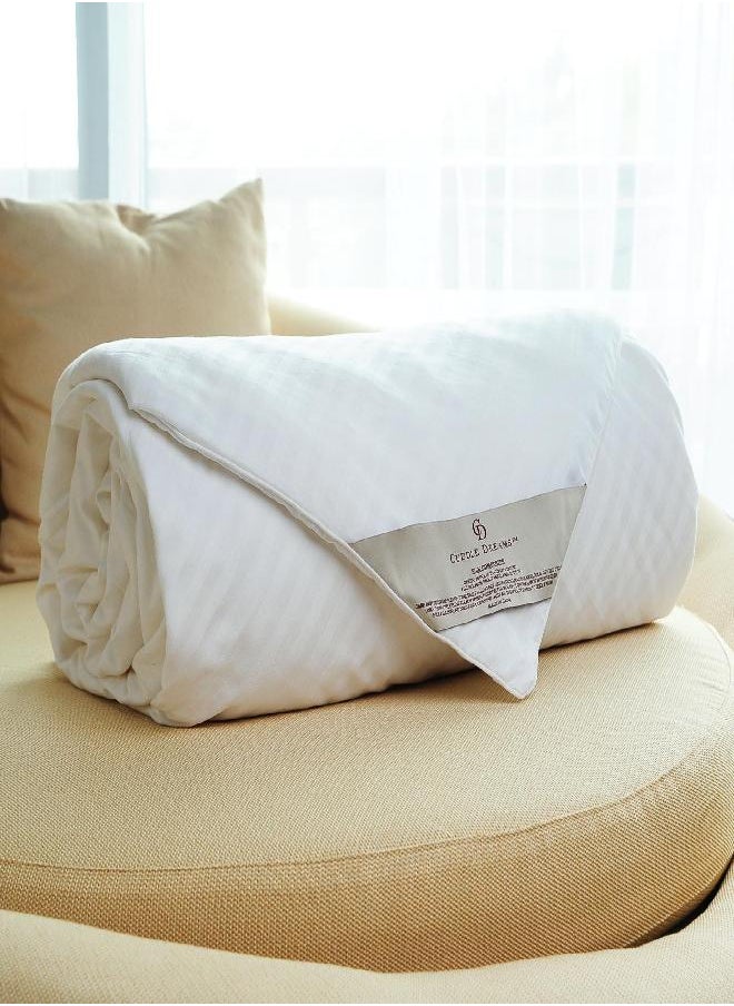 CUDDLE DREAMS Silk Comforter for Spring/Summer/Fall, 100% Long-Strand Silk Filling, Natural & Breathable (Twin, 68 in x 86 in)