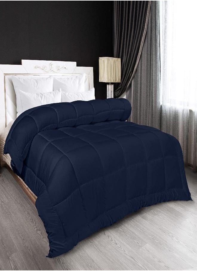 Utopia Bedding All Season Down Alternative Bed Comforter for Queen Bed, Duvet Insert, Comforters Queen Size, Navy Comforter with Corner Tabs, Machine Washable