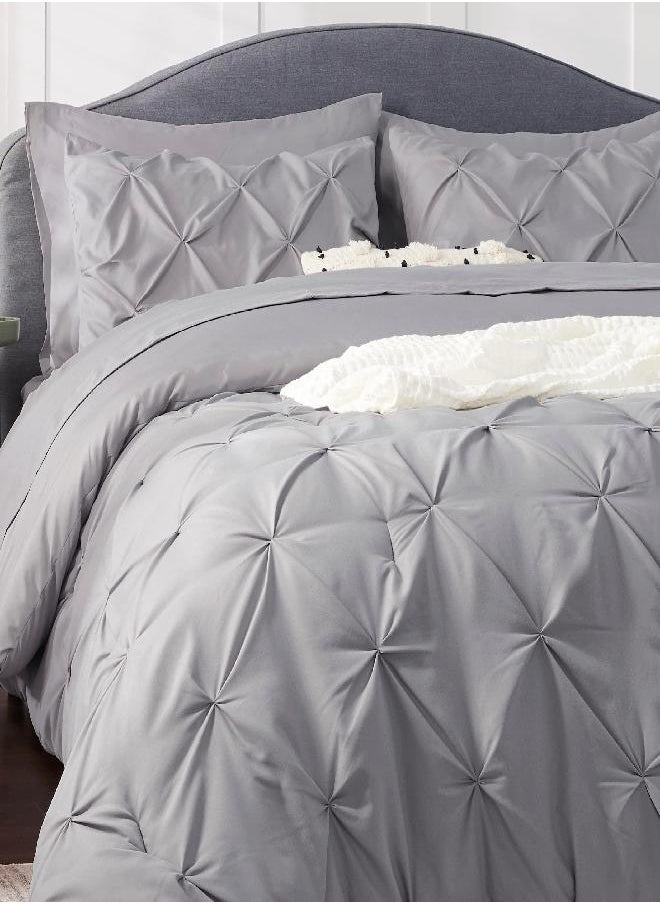 Bedsure Full Size Comforter Sets - Bedding Sets Full 7 Pieces, Bed in a Bag Grey Bed Sets with Comforter, Sheets, Pillowcases & Shams, Adult & Kids Bedding