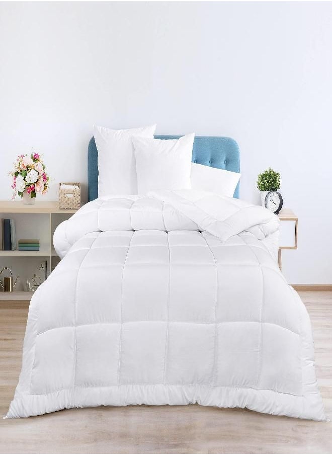 Utopia Bedding All Season Down Alternative Quilted Queen Comforter - Duvet Insert with Corner Tabs - Machine Washable - Bed Comforter - White