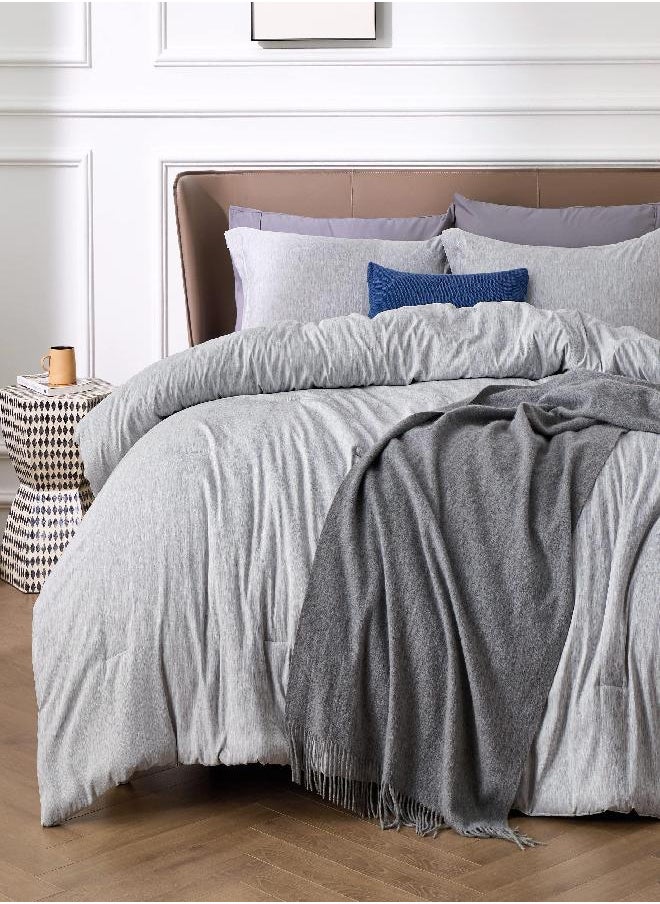 Bedsure Queen Comforter Set - Grey Comforter Queen Size, Soft Bedding for All Seasons, Cationic Dyed Bedding Set, 3 Pieces, 1 Comforter (88