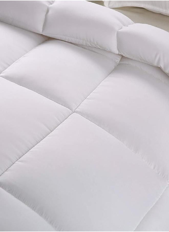 Utopia Bedding Down Alternative Comforter (Twin, White) - All Season Comforter - Plush Siliconized Fiberfill Duvet Insert - Box Stitched