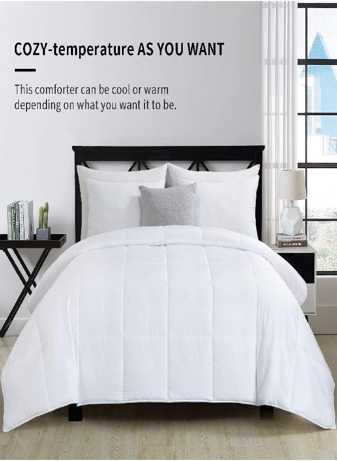HOMBYS Lightweight Cooling Viscose from Bamboo Oversized King Comforter 120x98 Down Alternative Duvet Insert, 100% Viscose Made from Bamboo, All Season Soft Comforter for Hot Sleepers