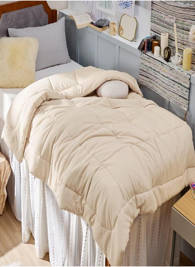 Bedsure Twin XL Comforter Duvet Insert Dorm Bedding - Beige Extra Long Twin Comforter, Quilted All Season Duvet with Corner Tabs