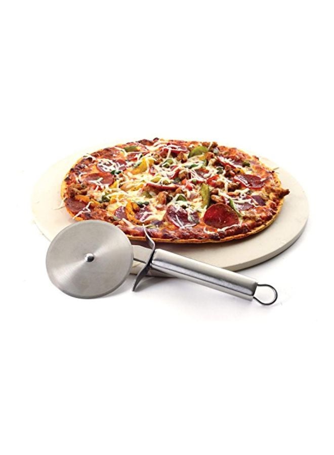 Stainless Steel Pizza Wheel Silver 0.75x3.25x0.5inch