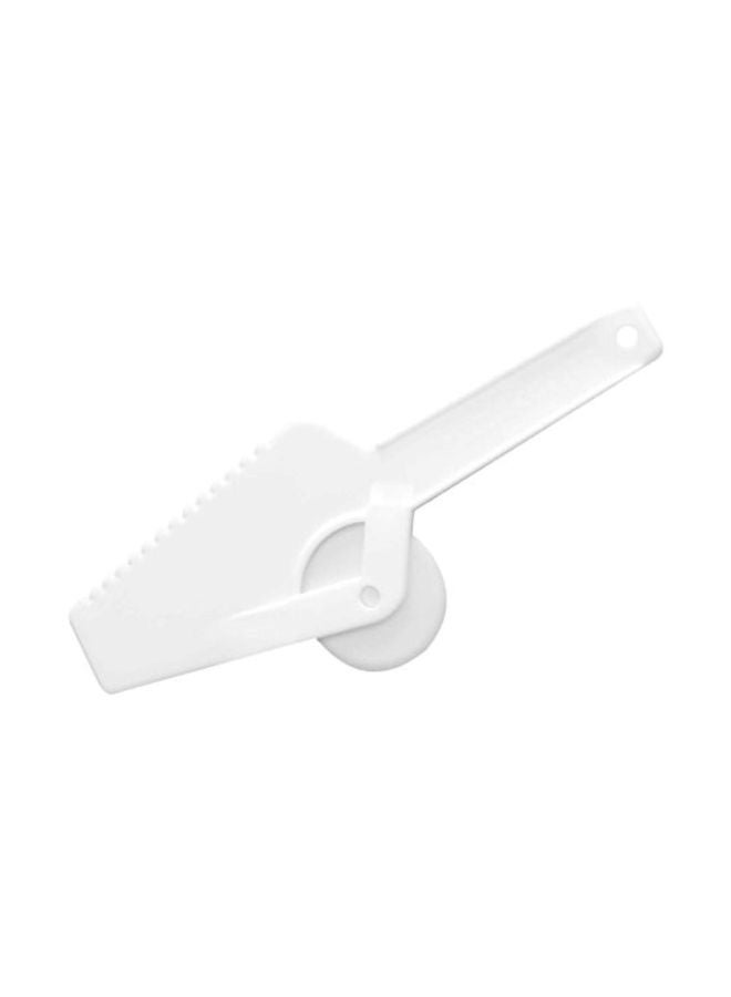 Plastic Pizza Cutter White 9.2x3.5x0.2inch