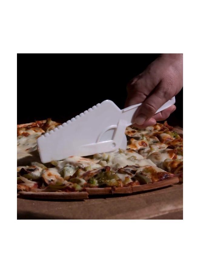 Plastic Pizza Cutter White 9.2x3.5x0.2inch