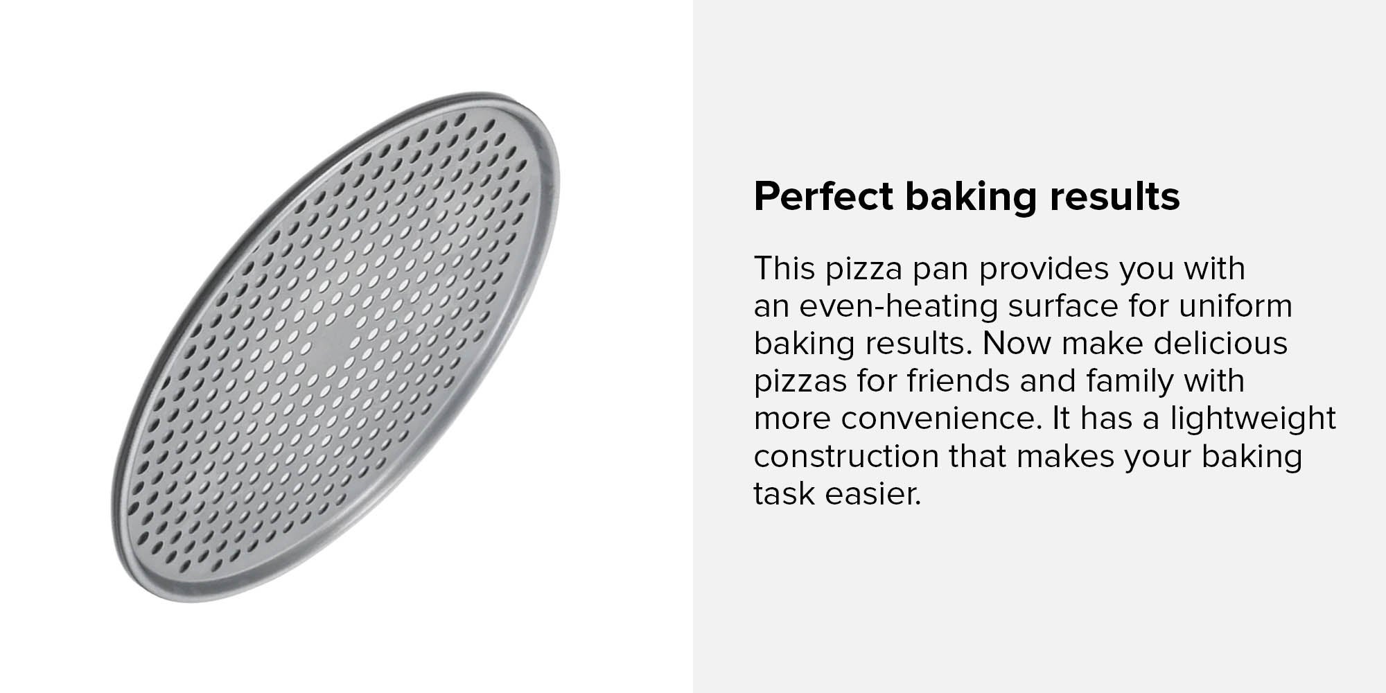 Non-Stick Pizza Pan Silver 15x14.4x1inch