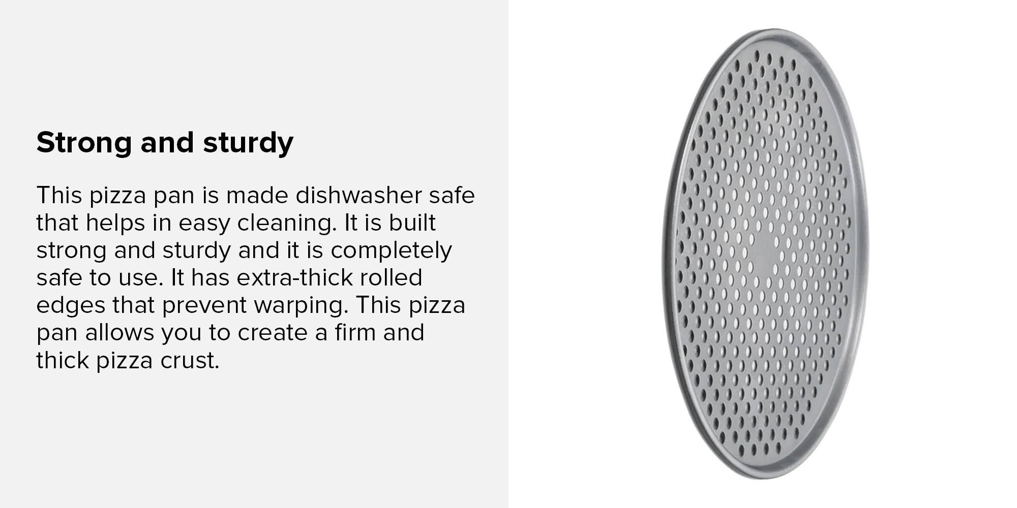 Non-Stick Pizza Pan Silver 15x14.4x1inch