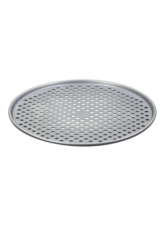 Non-Stick Pizza Pan Silver 15x14.4x1inch