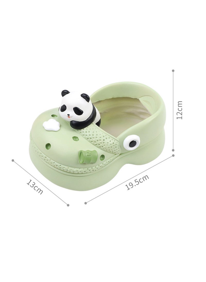 Large Hole Shoe Resin Succulent Plant Gardening Potting Container, Garden Creative Slipper Flower Pot Fun Potted Plant ( Panda)