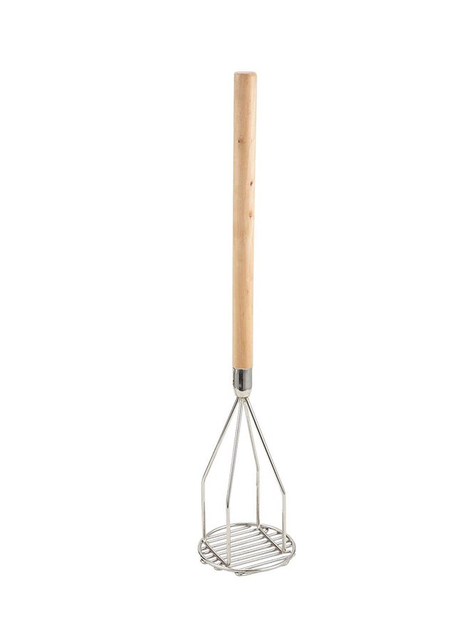 Round Potato Masher Brown/Silver 5 x 5 x 24inch