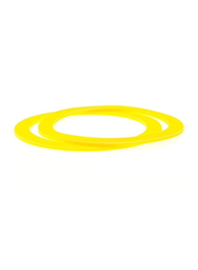 2-Piece Kohler-Compatible Canister Flush Valve Seal Replacement Yellow 3.4 x 3.4 x 0.1inch