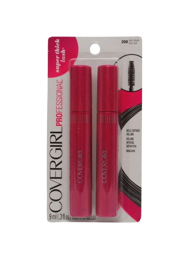 Pack Of 2 Professional Super Thick Lash Mascara 200 Very Black