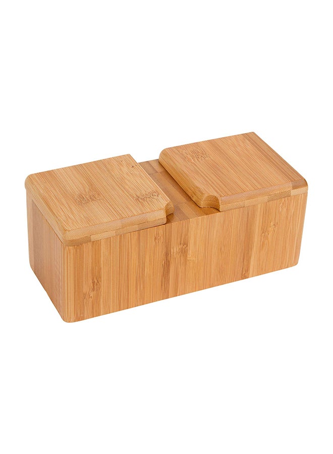 Bamboo Salt And Pepper Box Brown