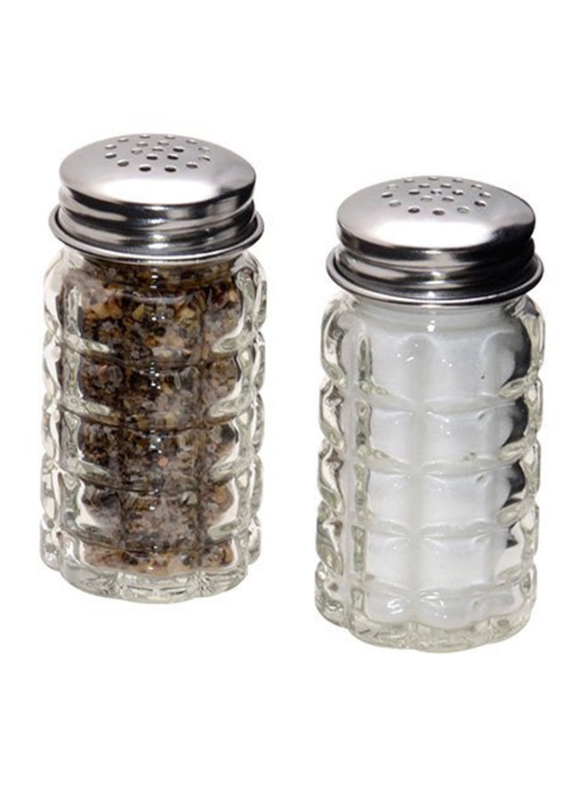 2-Piece  Salt And Pepper Shakers Set Clear