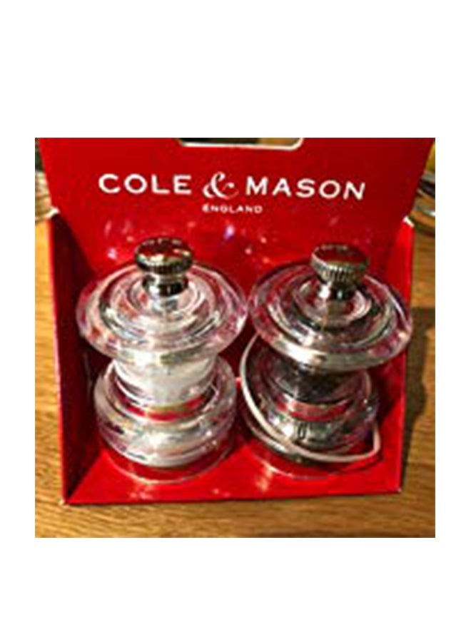 2-Piece Salt And Pepper Grinder Multicolour 2.5inch