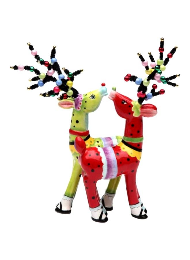 2-Piece Wild Wonderful Winterland Salt And Pepper Shaker Set Red/Green/Yellow 6.125inch