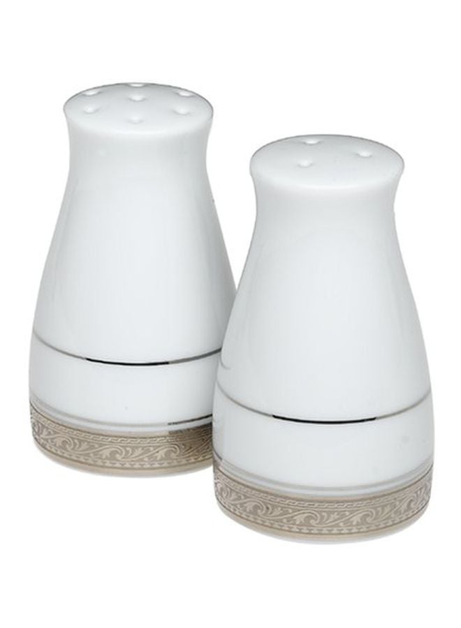 Platinum Salt And Pepper Shaker White 3.25inch