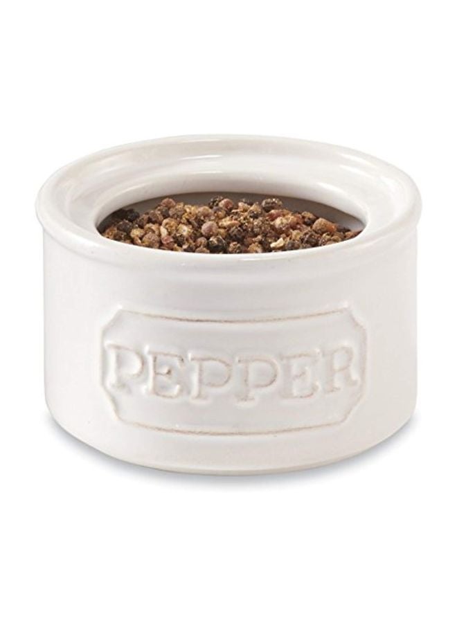 2-Piece Salt And Pepper Cellar Set White 6x3.5inch