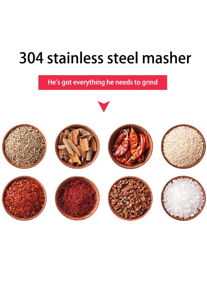 304 stainless steel garlic rammer manual ramming coffee beans bowl ramming spices