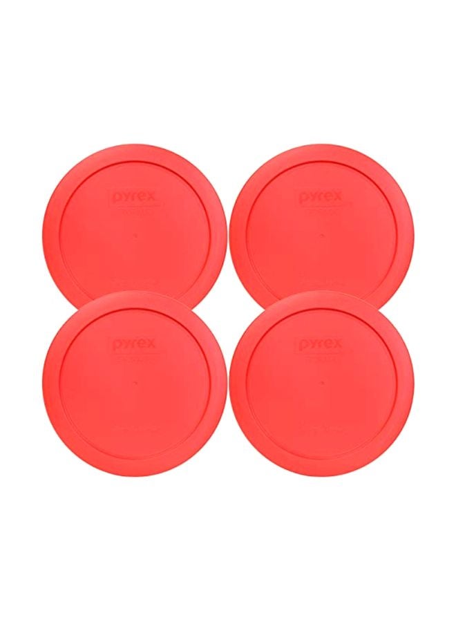 4-Piece Replacement Lid Red 4x4x2inch