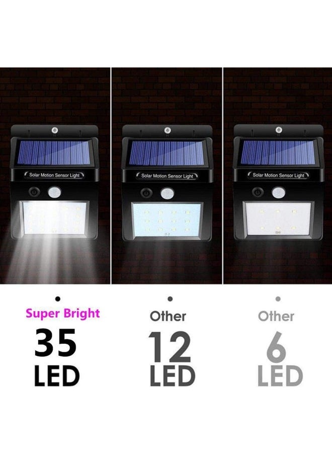 4 pack 35 LED Solar Lights Outdoor Waterproof Solar Motion Sensor Light Wireless Lights Outside Wall Lamp for Driveway Patio Garden Path