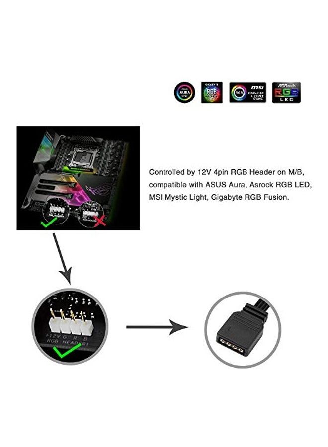 RGB LED PC Strip Lights Multicolour