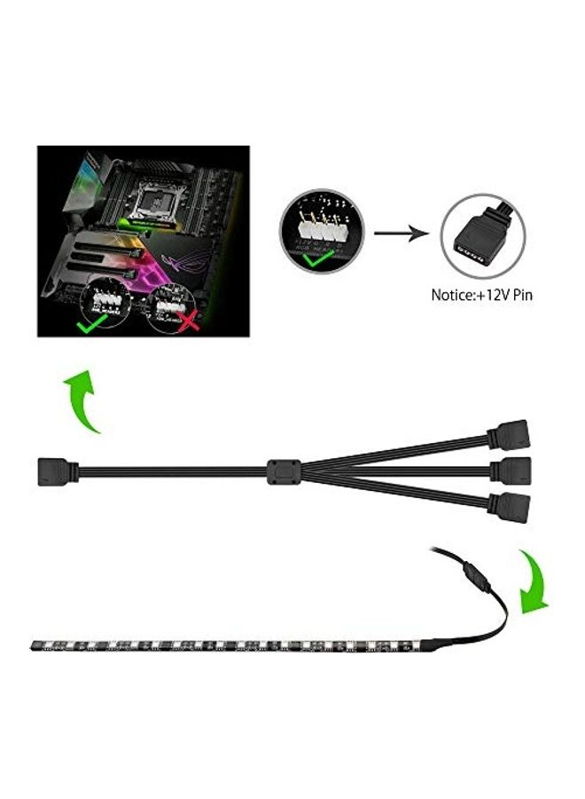 RGB LED PC Strip Lights Multicolour